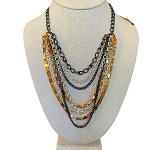 Mixed Metal, Gold & Silver Layered Necklace